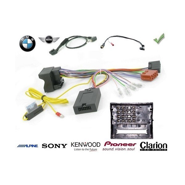 Interface commande au volant BMW Série 5 E60 E61 pour autoradio JVC