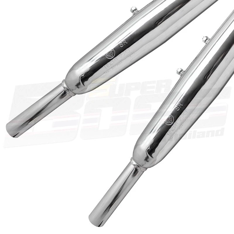 Silenciador de escape para HONDA CB250 CB350 R+L ***Estilo TR*** Foto 4 de 4