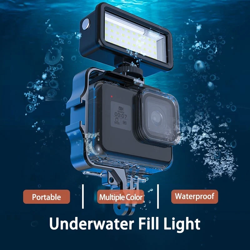 Waterproof 40M Underwater Led Video Fill Light Gopro Hero 11 10 | eBay