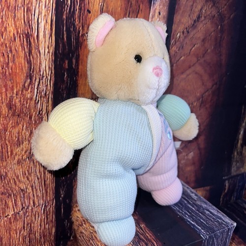 VTG Eden ABC Blocks Teddy Bear Plush Pastel Blue Pink Pajamas Pjs Lovey READ - Picture 7 of 11