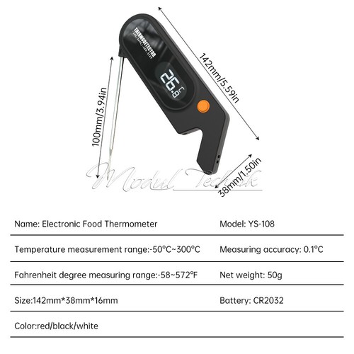Instant Read Meat Thermometer Digital LCD Cooking BBQ Food Temperature Measuring - Bild 4 von 22