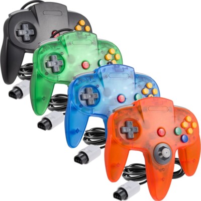 4Stück N64 Controller GamePad Kontroller für Nintendo 64 N64 Konsole System DHL