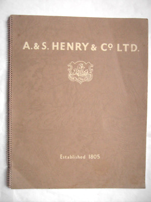 A & S HENRY Co LTD, Group of Companies. Manchester History. Machinery, Textiles