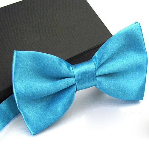 Mens Boys Bow Tie Satin Solid Plain Wedding Adjustable Pretied Bowtie 33 Colors - Picture 2 of 45
