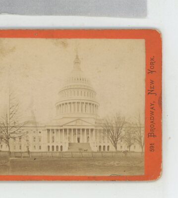Capitol from East Square Washington DC E&HT Anthony Stereoview c1870