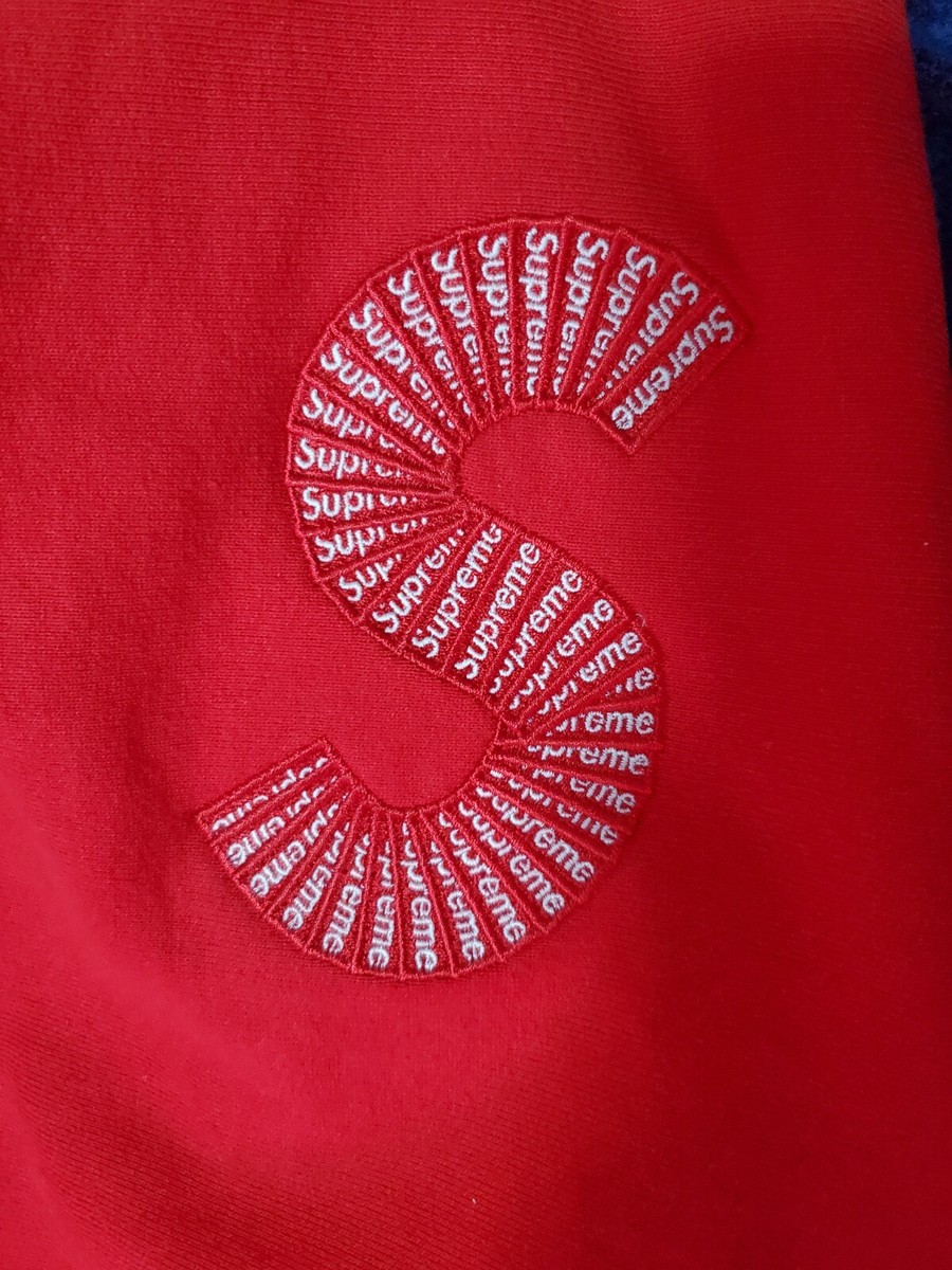 Supreme S Logo Hoodie hooded sweatshirt Medium FW20 Sold Out Red