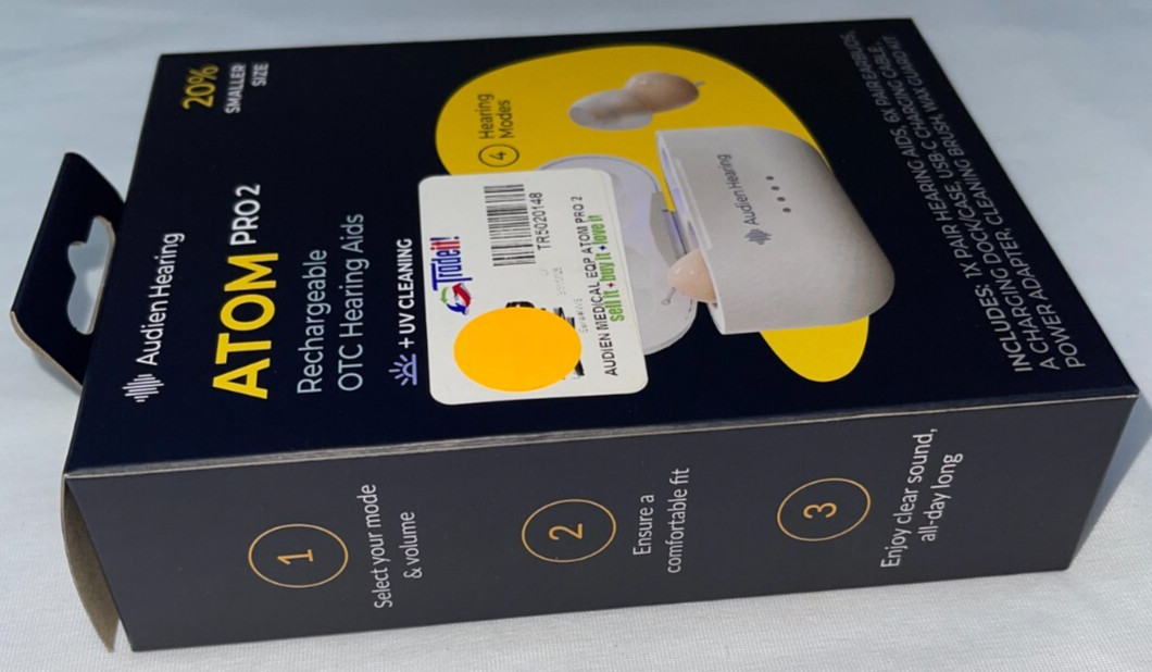 Audien Atom Pro 2 Wireless Rechargeable OTC Hearing Aid