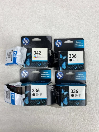 Genuine HP 2X 336 Black & 1 342 Cyan, Magenta, Yellow Ink (exp: 04/13)