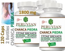 120 capsules Peruvian material Stone Breaker organic growth Chanca Piedra 1800mg
