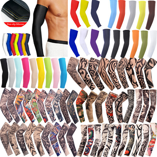 1 par de mangas de brazo para hombre protección solar deportes al aire libre brazo más cálido transpirable