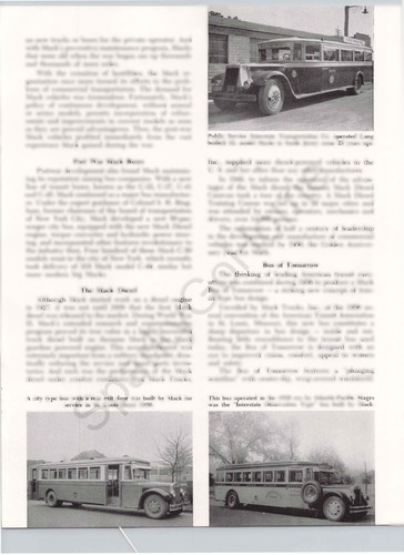 MACK Truck Bus History Imágenes de 6 páginas Artículo histórico y anuncio impreso 1957 - Imagen 5 de 6