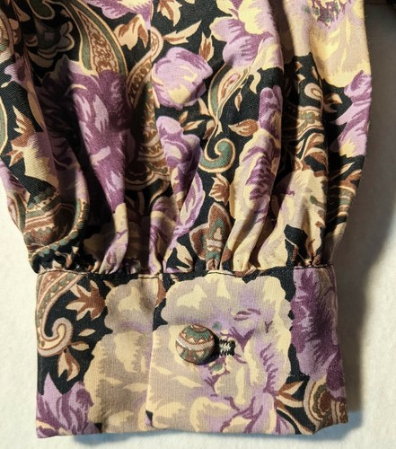 J Jill Kleid Maxi Übergröße 1W Viskose Lila Blumenmuster Pullover Langarm - Bild 2 von 9