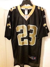 VINTAGE RARE PIERRE THOMAS NEW ORLEANS SAINTS REEBOK ON FIELD JERSEY SZ S