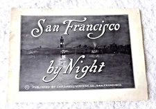 VINTAGE BOOKLET SAN FRANCISCO CA BY NIGHT  LIGHTS SUTRO BATHS GOLDEN GATE 1915