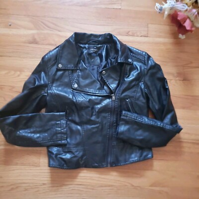 Lika Rulla Jacket M Black Southside Serpents Biker Faux Leather Asymmetric Zip