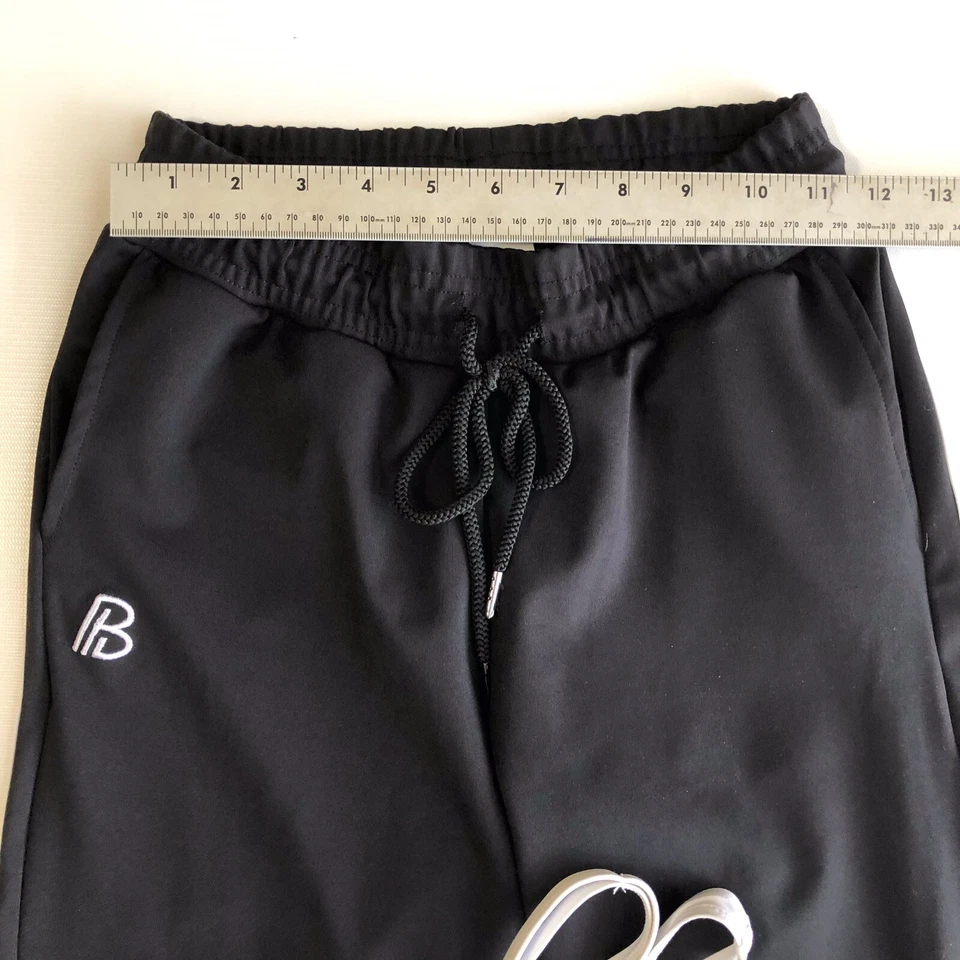 Conjunto de gimnasio de entrenamiento para mujer negro blanco top talla S/pantalones talla XS Foto 4 de 4