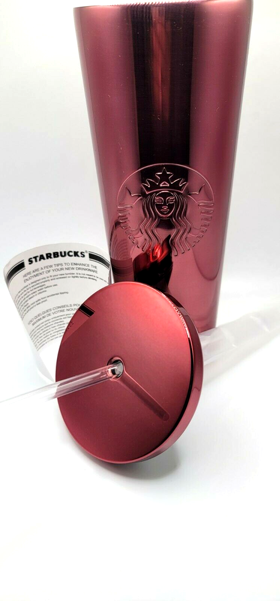 Starbucks Stainless Steel 24oz Tumbler Metallic Berry-Pink Cold-Cup Venti  2016 | eBay