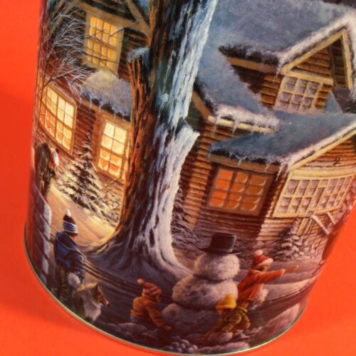 CHRISTMAS TIN CANISTER TERRY REDLINS WINTER WONDERLAND ORIGINAL GOURMET - Picture 6 of 15