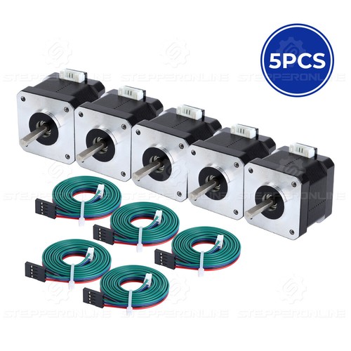 Motor paso a paso Nema 17 1,7 A 44 Ncm (62,32 oz. pulgadas) para extrusora de impresora 3D CNC 1-5 PIEZAS - Imagen 23 de 24
