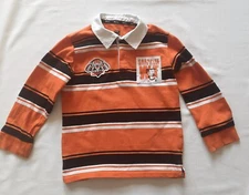 NRL Wests Tigers Youth Size 6 Long Sleeve Collared Jeresy Top