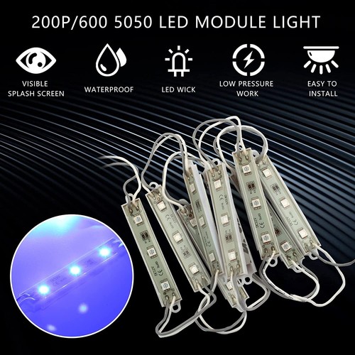 BLUE 5050 5054 SMD 3 6 LED Module Light Store Front Window Sign Lamp DC12V Kits - Picture 5 of 37
