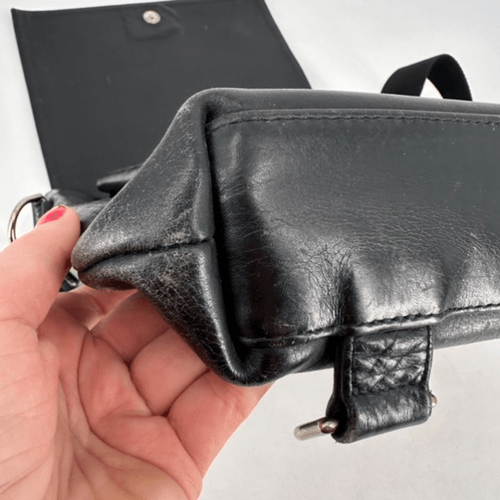 Vintage Village Tannery By Sevestet Men's Large Black Leather Messenger Bag - Picture 5 of 16