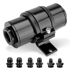High Flow Universal 100 Micron Cleanable Inline Fuel Filter An6 An8 An10 Adapter