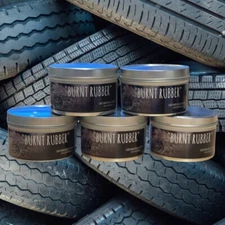 Burnt Rubber scented candle. 100% handmade, hand poured USA made product.