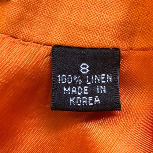 Chaqueta de lino para mujer Ellen Tracy naranja bordada azteca suroeste tribal nativa - Imagen 9 de 12