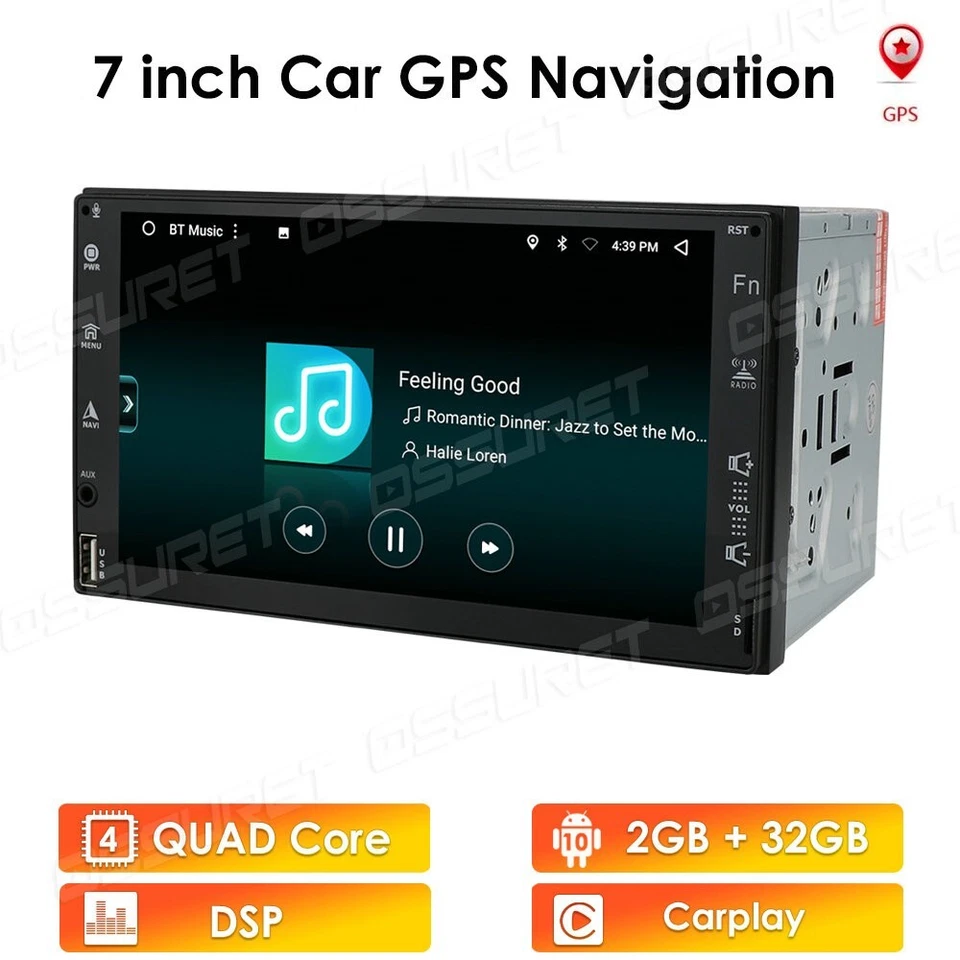 2+32G DSP 7" Android Autoradio 2 DIN GPS NAV DAB+ RDS USB OBD2 BT WiFi FM AM SWC - Bild 2 von 4