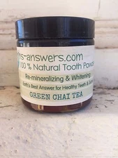Remineralizing Earth Clay Whitening Tooth Powder, Green Chai Tea Natural Tooth 