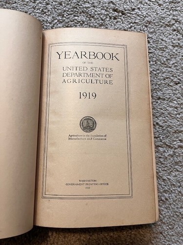 Yearbook United States Department of Agriculture Hardcover 1919 - Picture 4 of 5