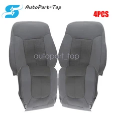 Driver & Passenger Bottom & Top Cloth Seat Cover Gray For 2011-2016 Ford F250 XL