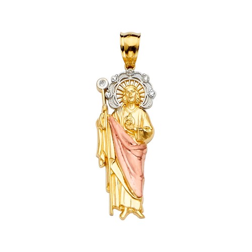 GOLD - 14K Tri Color San Judas Anhänger - Bild 1 von 4