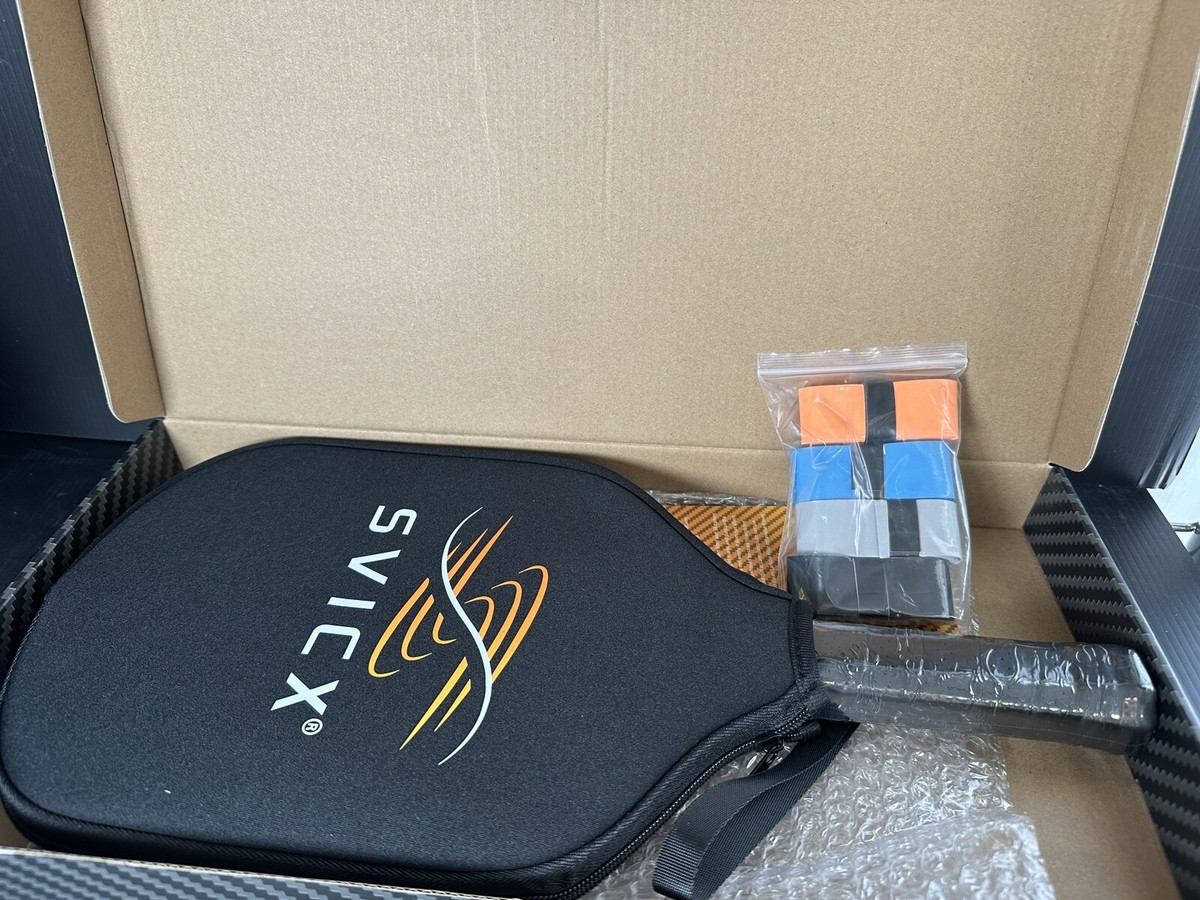 SVICX Pickleball Pro Paddle VX5 3K Carbon Fiber NEW Black Orange