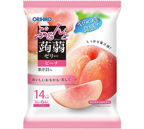 ORIHIRO Konnyaku Jerry Candy Snack Fruit Grape Peach Food 6 Flavors Set Japan - Picture 10 of 20