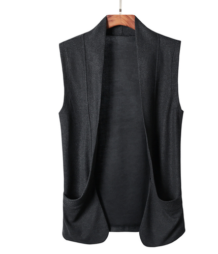 casual black vest