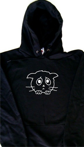 sad cat hoodie