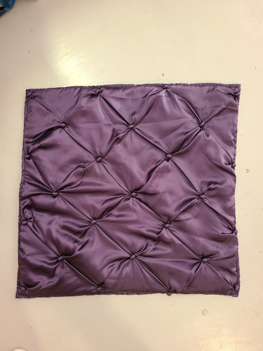 Z Gallerie "Satin Tufted - Eggplant" Euro Quilted Sham