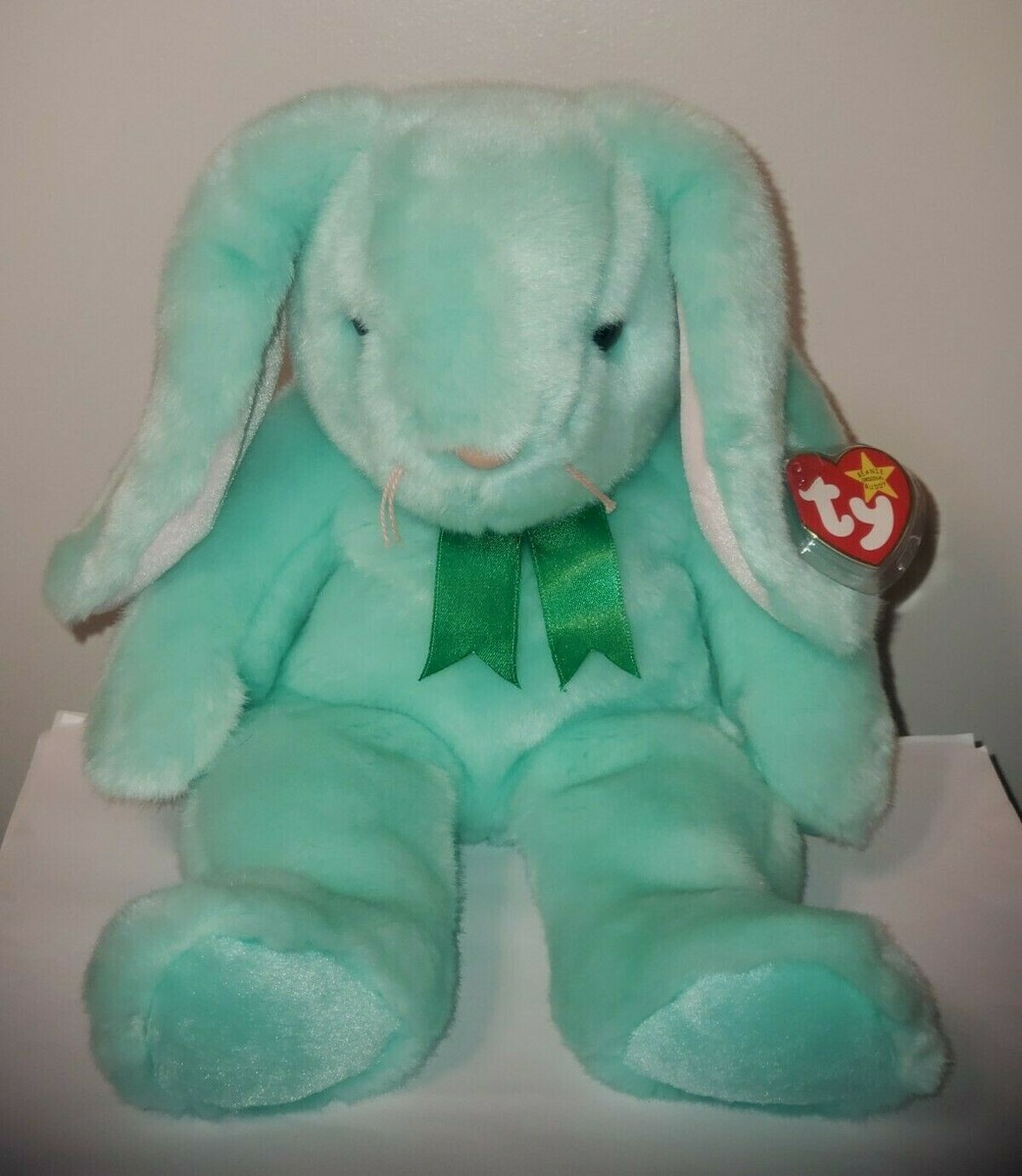 Ty Large Plush Beanie Buddy HIPPITY the Green Bunny 14