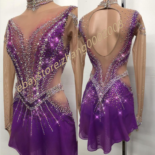 Sparkly Ice skating dress.Competition Figure Skating Baton Twirling Costume Sparkly Ice skating dress.Competition Figure Skating Baton Twirling Costume