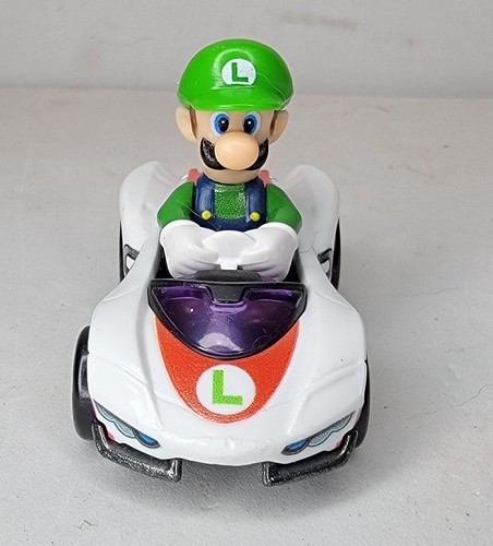 Hot Wheels Mario Kart Luigi P-Wing Die Cast Racer Nintendo 2019 Mattel Toy - Picture 4 of 6