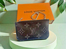 Louis Vuitton Monogram Key Pouch / Pochette Cl s Coin Purse Black