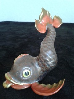 Herend nobilissima figura animale finemente e deliziosamente dipinta / miniatura animale pesce koi