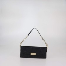Pochette Riane Jimmy Choo in tessuto glitter nero