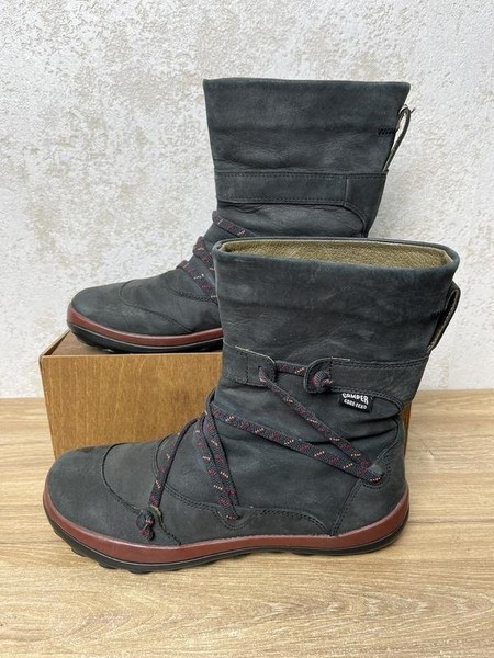 Women Camper Boots Black Leather 36 #6W2N