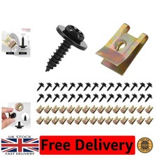 Alloy Steel U-Shaped Fastening Clips – 30 Sets of High-Strength Auto Screws