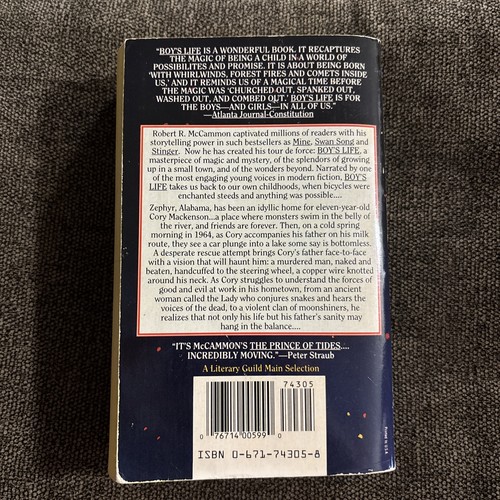 BOYS LIFE Robert R. McCammon 1st Pocket Books Mass Market PB Printing 1992 - Foto 2 di 4
