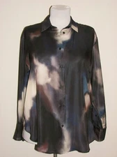 H&M Multicolor Long Sleeve Button Up Shirt (M)