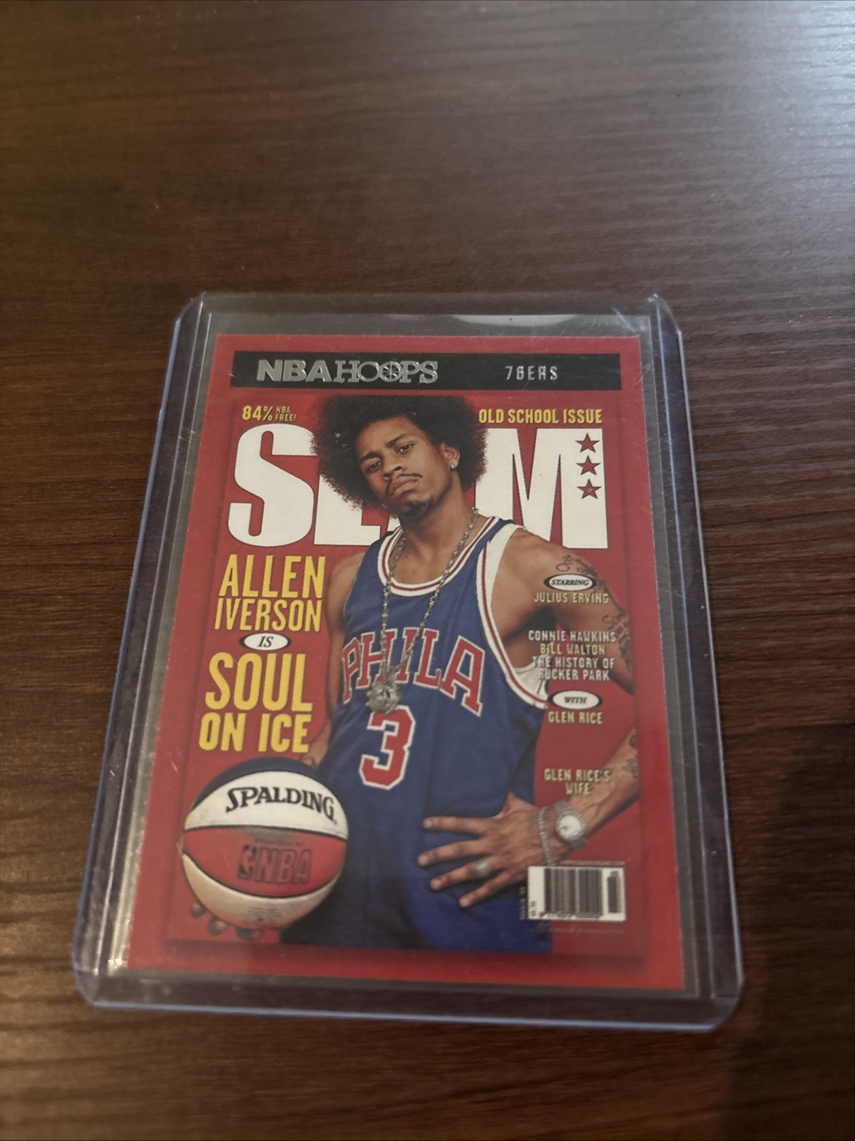 2020-21 Panini NBA Hoops SLAM Magazine Philly 76ers Legend Allen Iverson #1